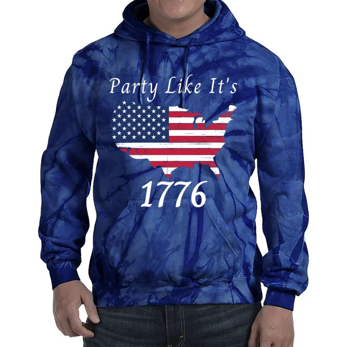 Party Like It’s 1776, American, US Flag, 4th Of July, Liberty, Freedom Tie Dye Hoodie