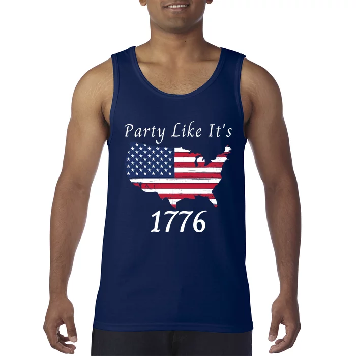 Party Like It’s 1776, American, US Flag, 4th Of July, Liberty, Freedom Tank Top