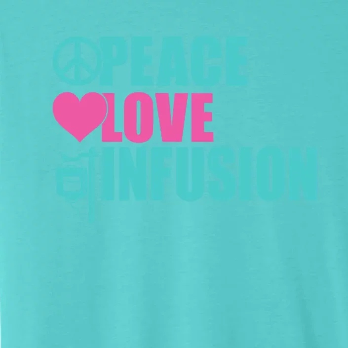 Peace Love Infusion Work Hospital Nursing Great Gift ChromaSoft Performance T-Shirt