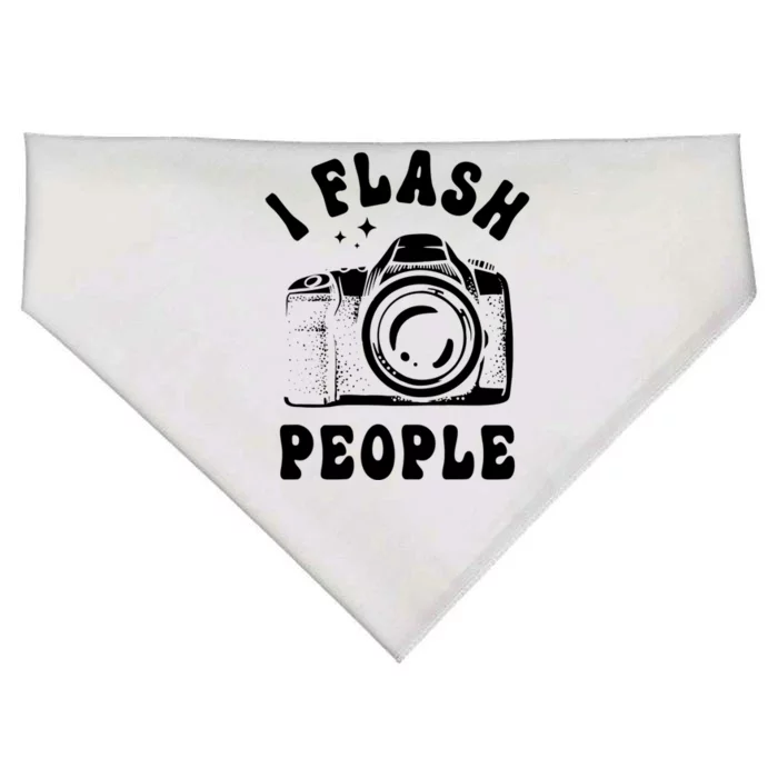 Photography Lover I Flash People Funny Camera Photographer Funny Gift USA-Made Doggie Bandana