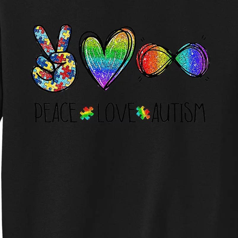 Peace Love Infinity Symbol Cute Autism Awareness Sweatshirt