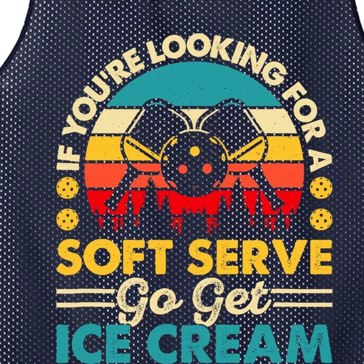 Pickleball Lover If You Want Soft Serve Go Get Ice Cream Mesh Reversible Basketball Jersey Tank