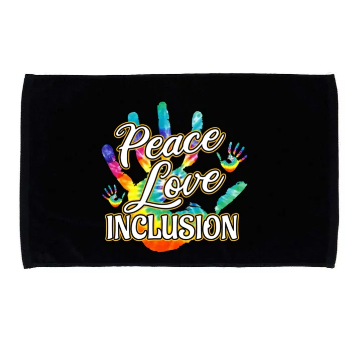 Peace Love Inclusion Sped Squad Special Ed Teacher Cute Gift Microfiber Hand Towel