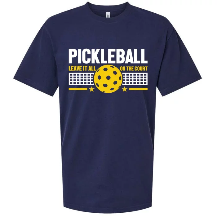 Pickleball Leave It All On Court Meaningful Gift Sueded Cloud Jersey T-Shirt