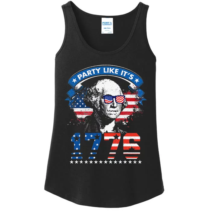 Party Like It Is 1776 4th of July Party George Washington Ladies Essential Tank