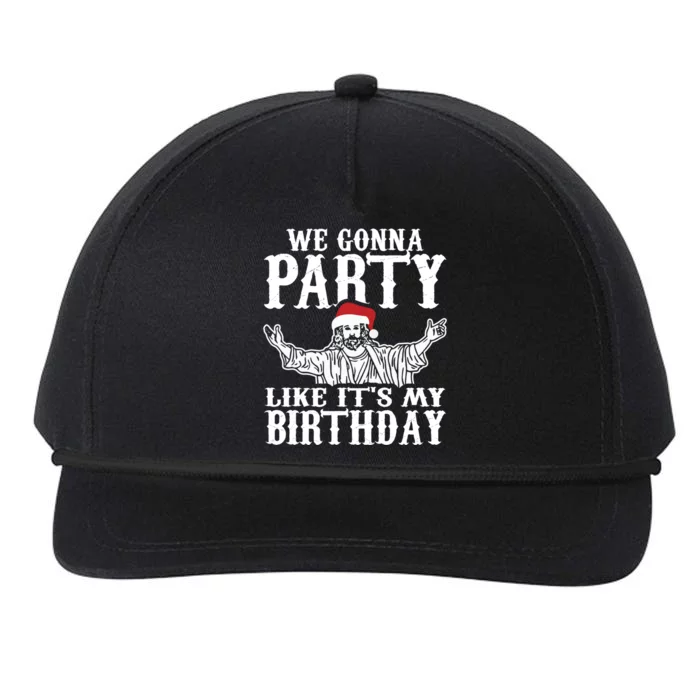 Party Like Its My Birthday Jesus Christmas Gift Meaningful Gift Snapback Five-Panel Rope Hat