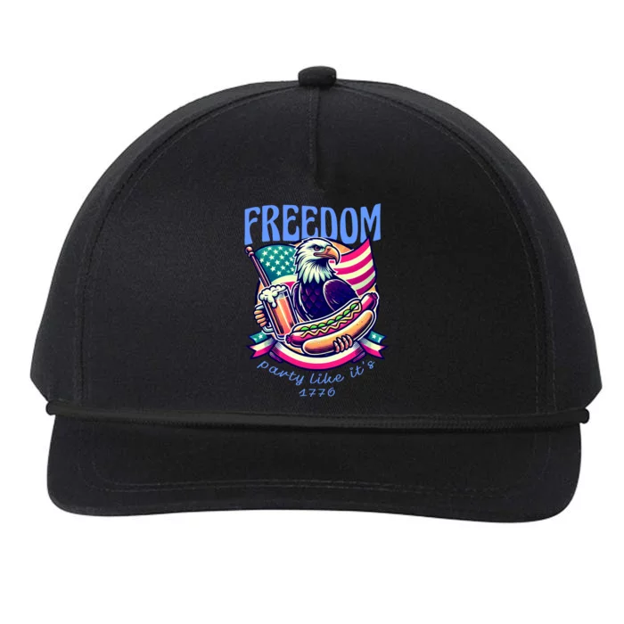 Party Like Its 1776 Patriotic Eagle Snapback Five-Panel Rope Hat