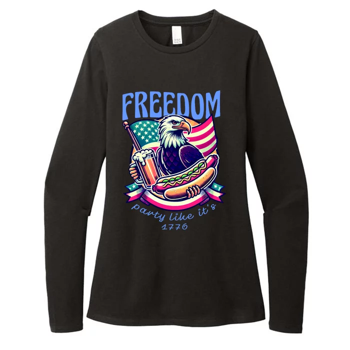 Party Like Its 1776 Patriotic Eagle Womens CVC Long Sleeve Shirt