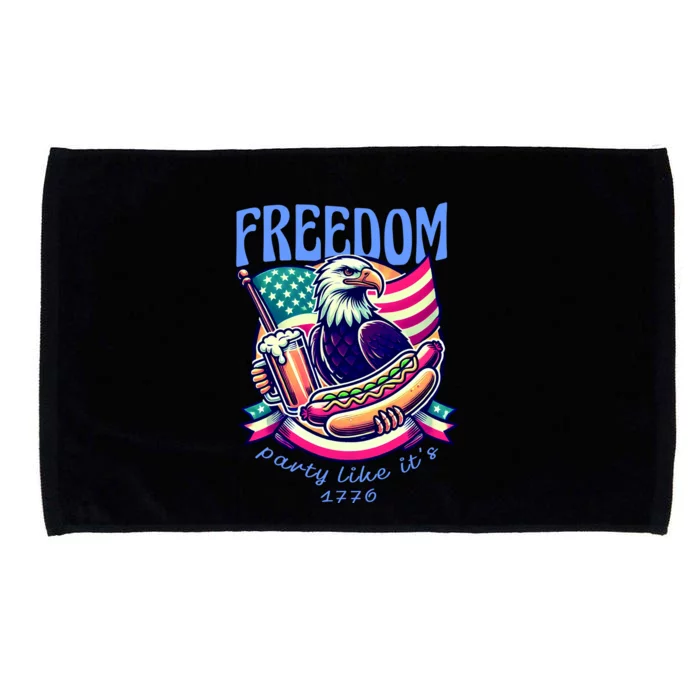 Party Like Its 1776 Patriotic Eagle Microfiber Hand Towel