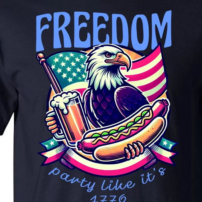 Party Like Its 1776 Patriotic Eagle Tall T-Shirt