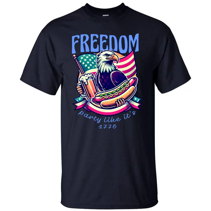 Party Like Its 1776 Patriotic Eagle Tall T-Shirt