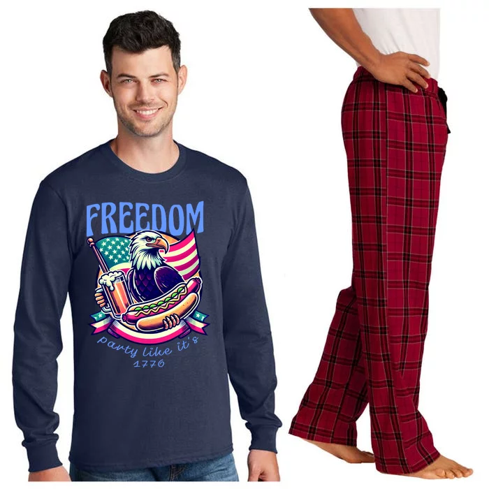 Party Like Its 1776 Patriotic Eagle Long Sleeve Pajama Set