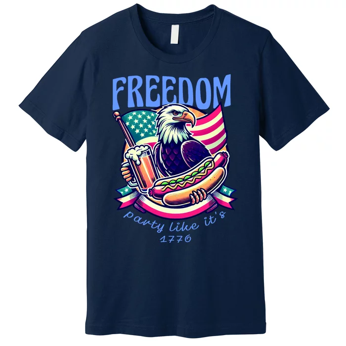 Party Like Its 1776 Patriotic Eagle Premium T-Shirt