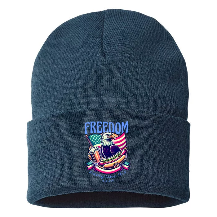 Party Like Its 1776 Patriotic Eagle Sustainable Knit Beanie