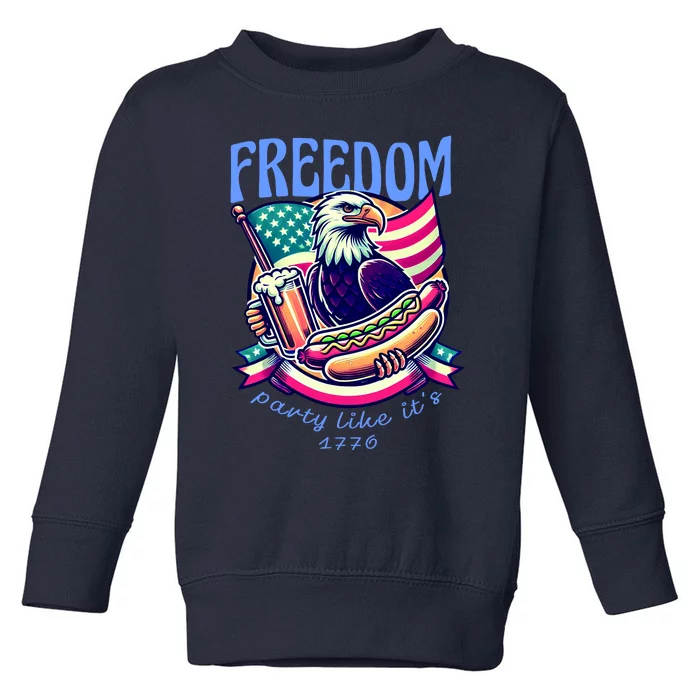 Party Like Its 1776 Patriotic Eagle Toddler Sweatshirt