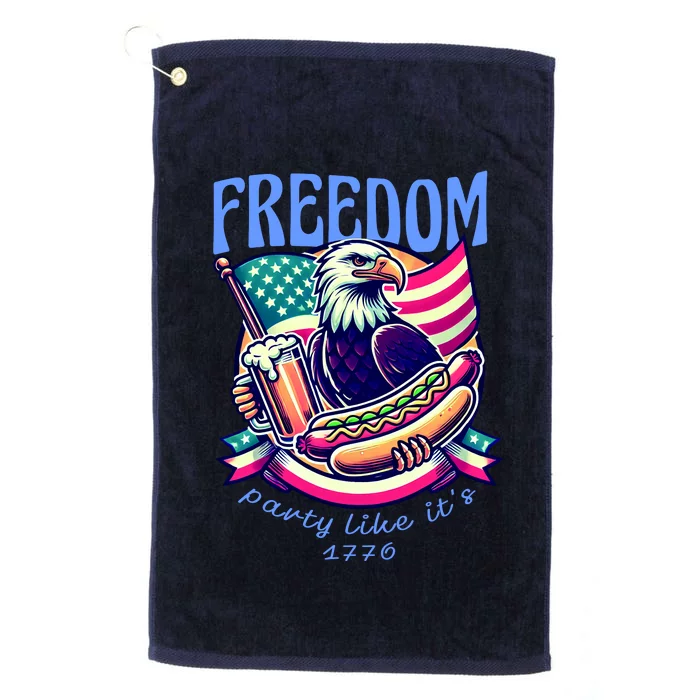 Party Like Its 1776 Patriotic Eagle Platinum Collection Golf Towel