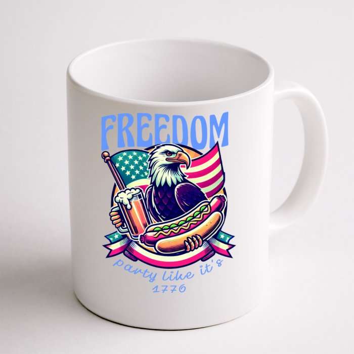 Party Like Its 1776 Patriotic Eagle Front & Back Coffee Mug