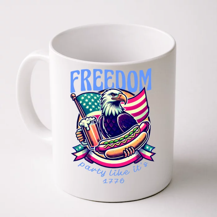 Party Like Its 1776 Patriotic Eagle Front & Back Coffee Mug