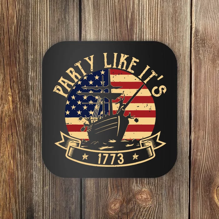 Party Like Its 1773 Funny Us History Boston Vintage Coaster