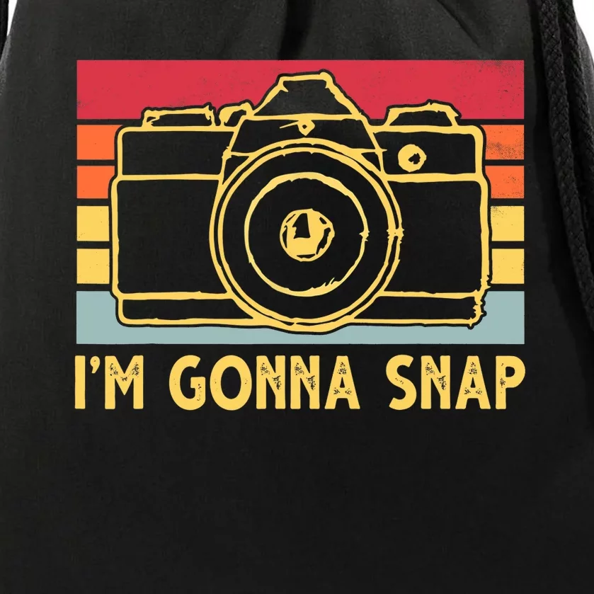 Photography Lover I'm Gonna Snap Funny Photographer Drawstring Bag