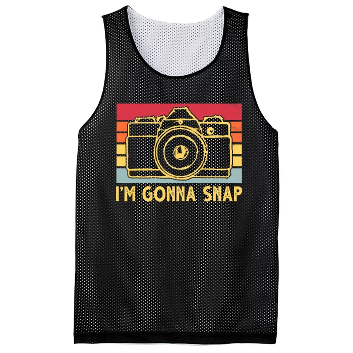 Photography Lover I'm Gonna Snap Funny Photographer Mesh Reversible Basketball Jersey Tank