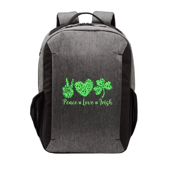 Peace Love Irish Patricks Day Funny Gift Vector Backpack