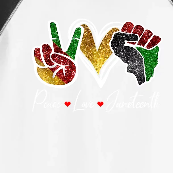 Peace Love Juneteenth Black Pride Freedom 4th Of July Toddler Fine Jersey T-Shirt