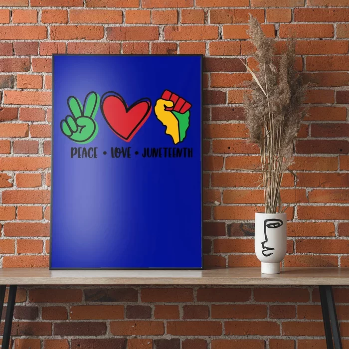 Peace Love Juneteenth Cute Gift Poster