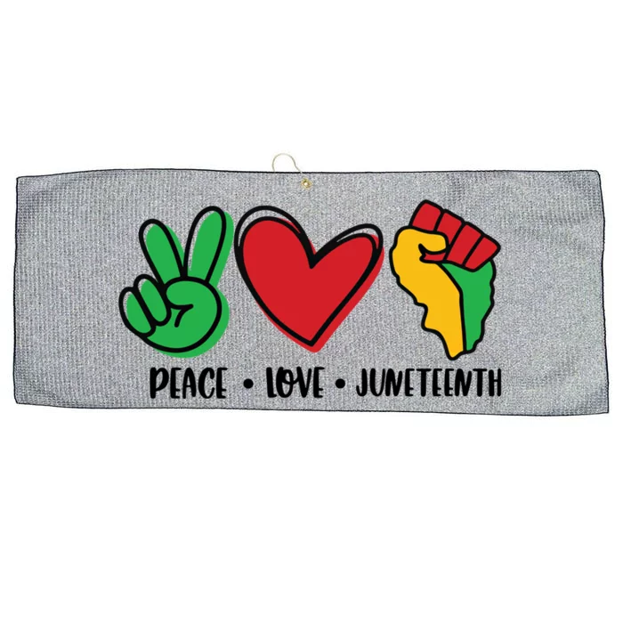 Peace Love Juneteenth Cute Gift Large Microfiber Waffle Golf Towel