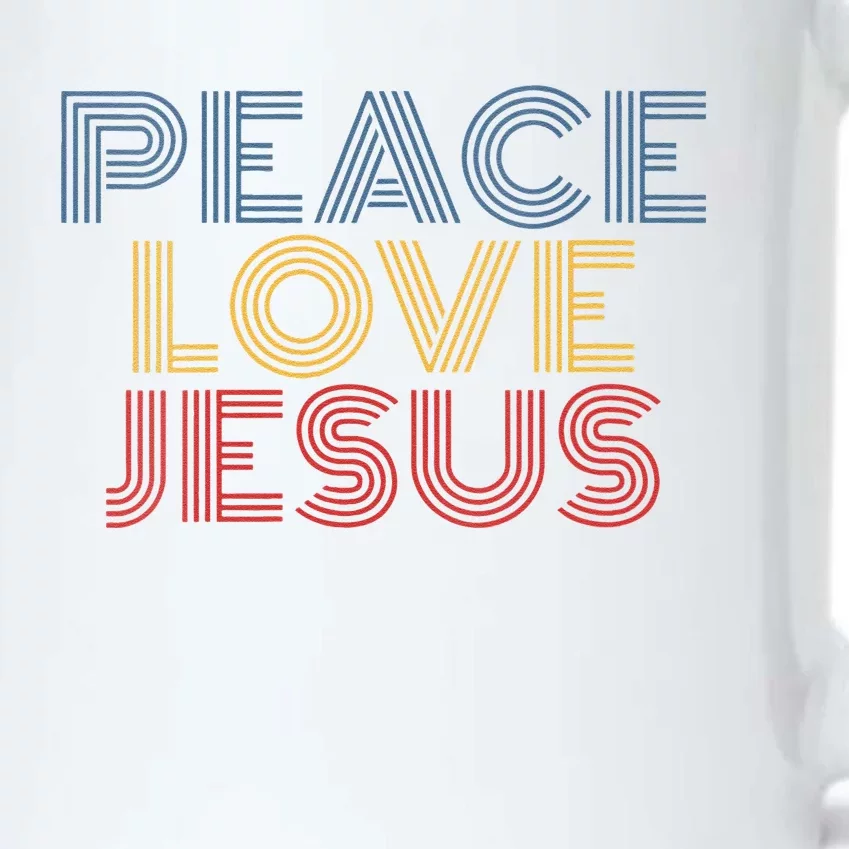 Peace Love Jesus Cool Christian Rock Music Festival Black Color Changing Mug