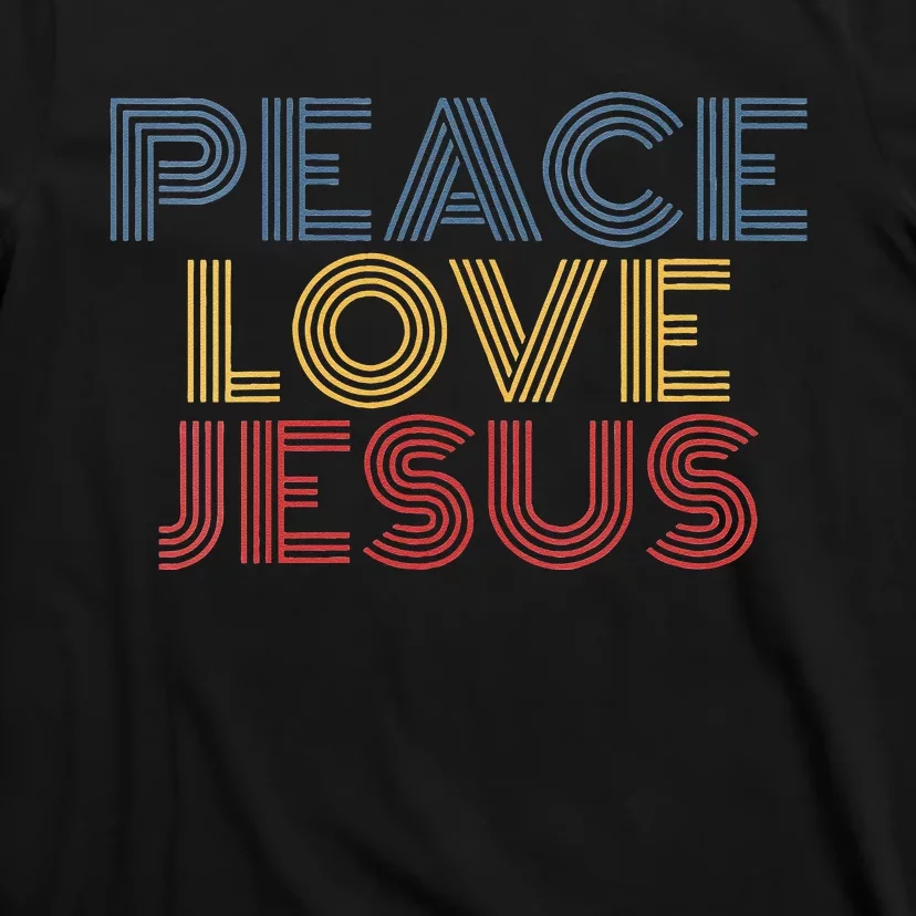 Peace Love Jesus Cool Christian Rock Music Festival T-Shirt