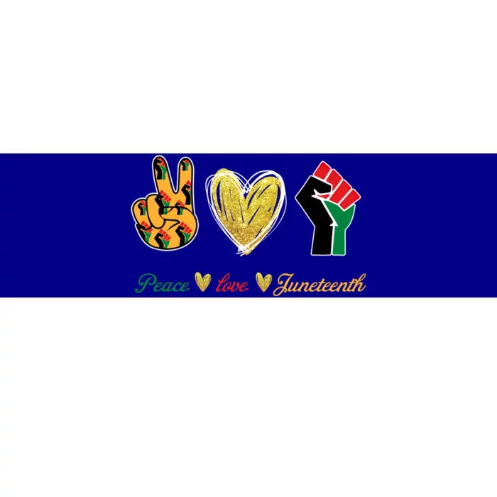 Peace Love Juneteenth Gift Bumper Sticker