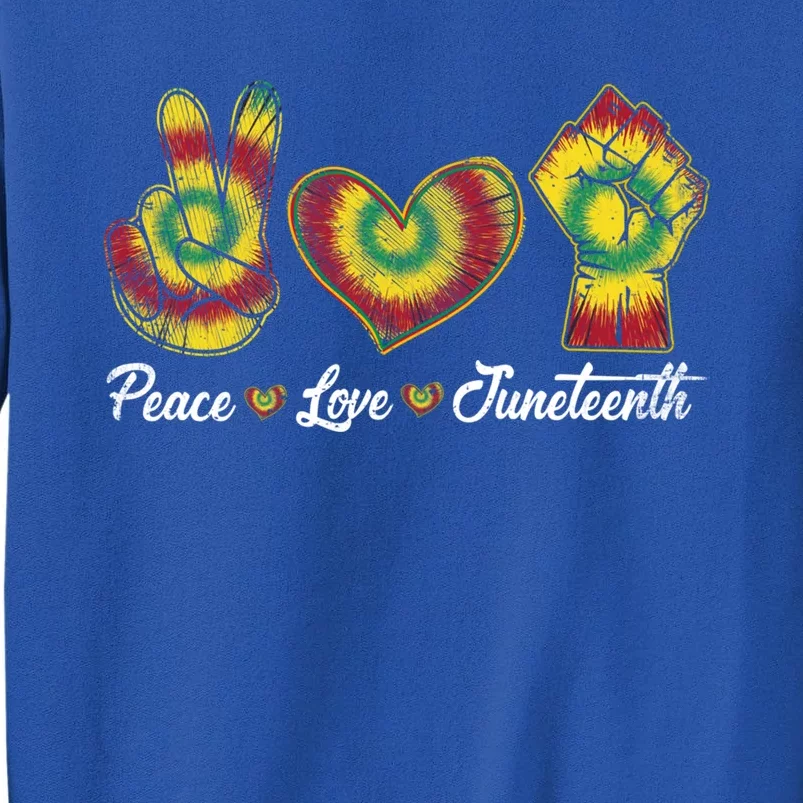 Peace Love Juneteenth 1865 Juneteenth African Gift Tall Sweatshirt