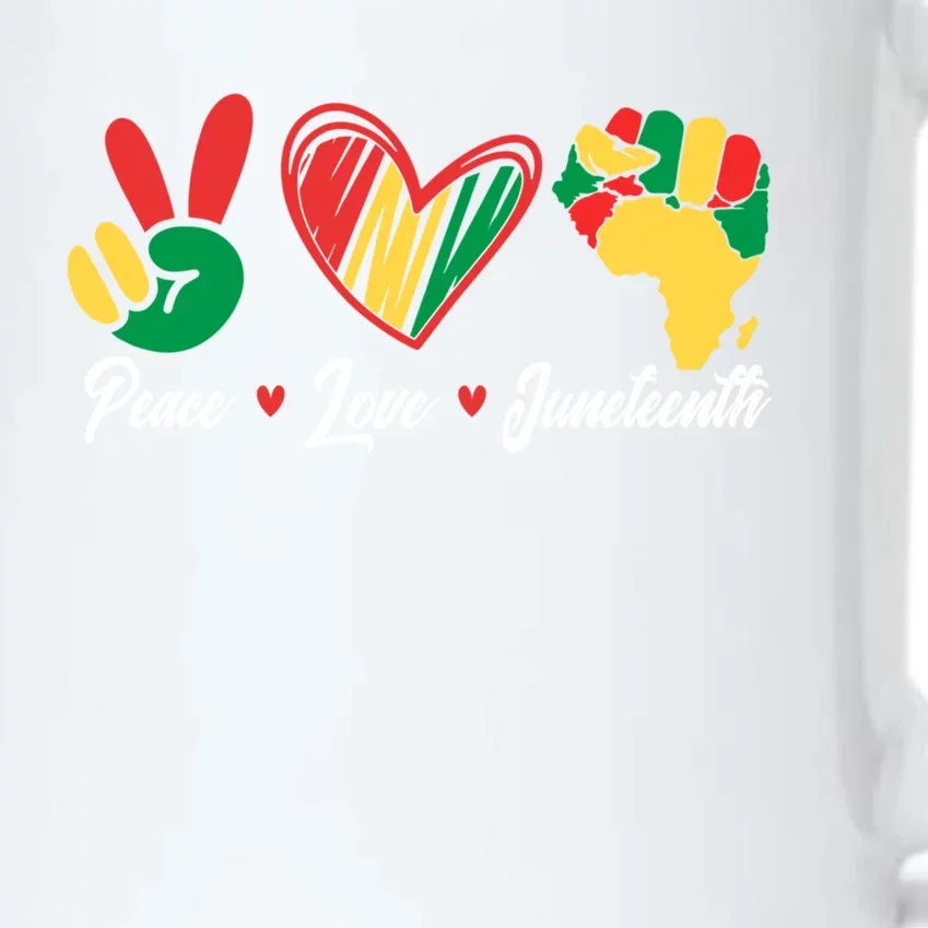 Peace Love Juneteenth African 1865 Juneteenth Cute Gift Black Color Changing Mug