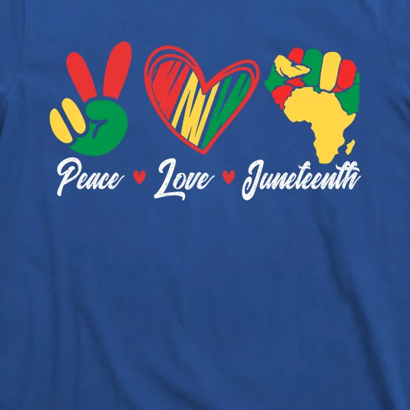 Peace Love Juneteenth African 1865 Juneteenth Cute Gift T-Shirt