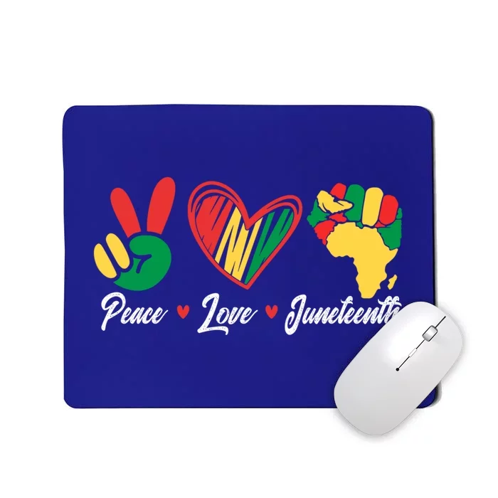 Peace Love Juneteenth African 1865 Juneteenth Cute Gift Mousepad