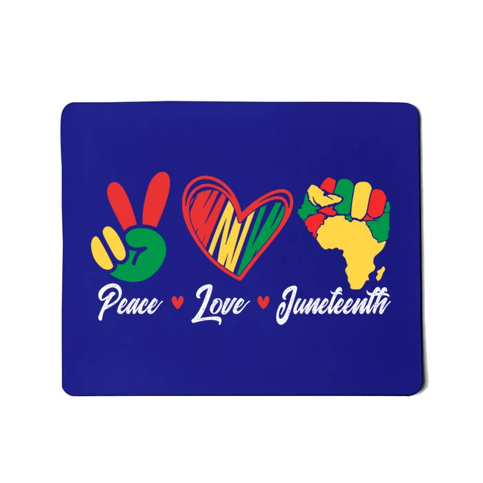 Peace Love Juneteenth African 1865 Juneteenth Cute Gift Mousepad