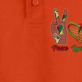 Peace Love Juneteenth Party African American Gift Dry Zone Grid Performance Polo