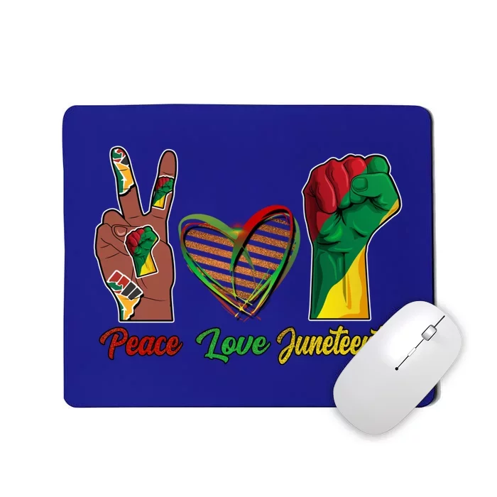 Peace Love Juneteenth Party African American Gift Mousepad