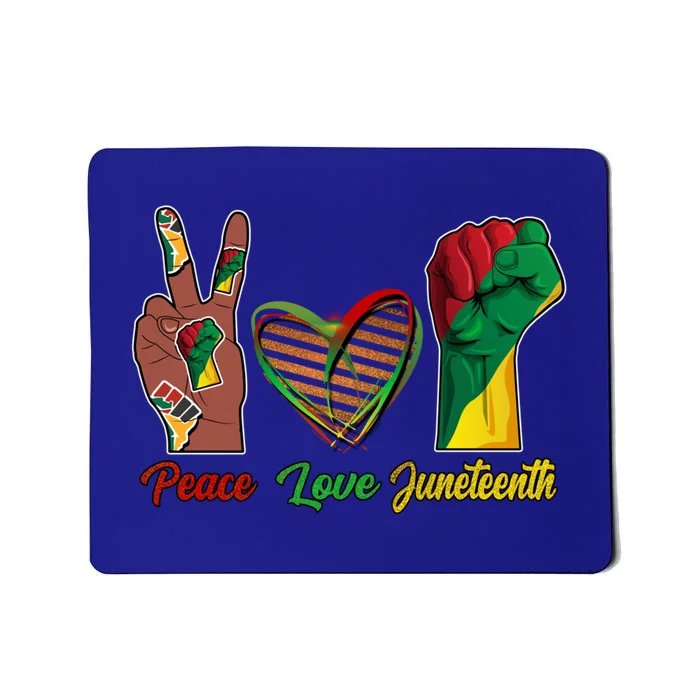 Peace Love Juneteenth Party African American Gift Mousepad