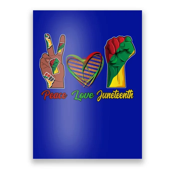 Peace Love Juneteenth Party African American Gift Poster