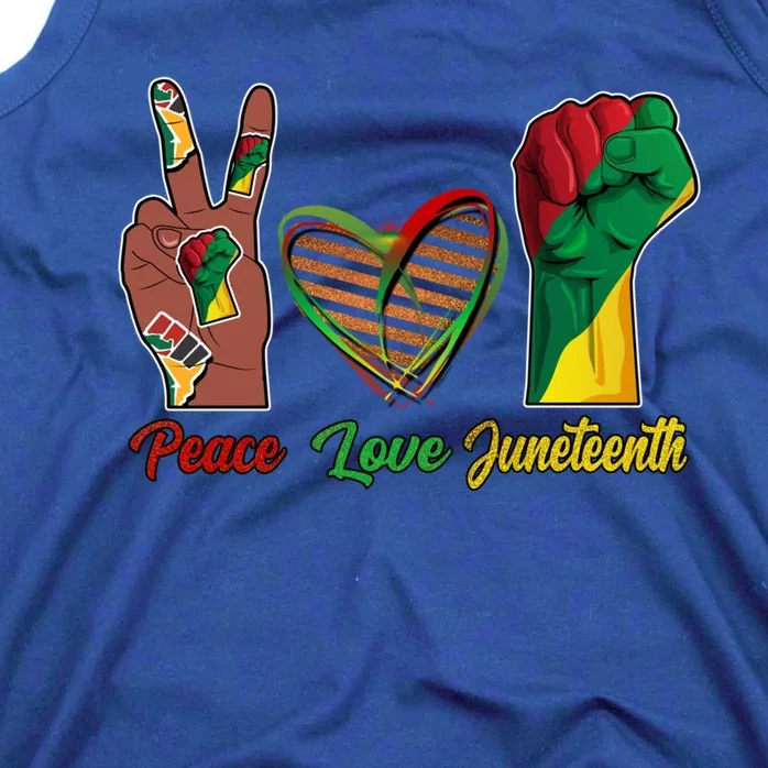 Peace Love Juneteenth Party African American Gift Tank Top