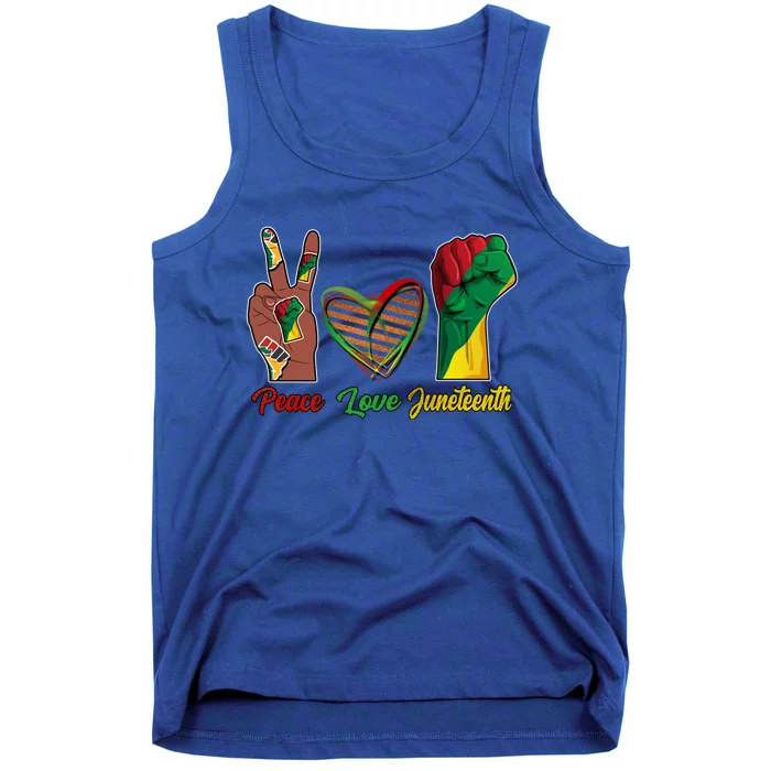 Peace Love Juneteenth Party African American Gift Tank Top