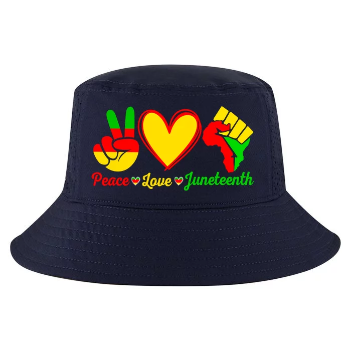 Peace Love Juneteenth Melanin Ancestor Black History Month Gift Cool Comfort Performance Bucket Hat