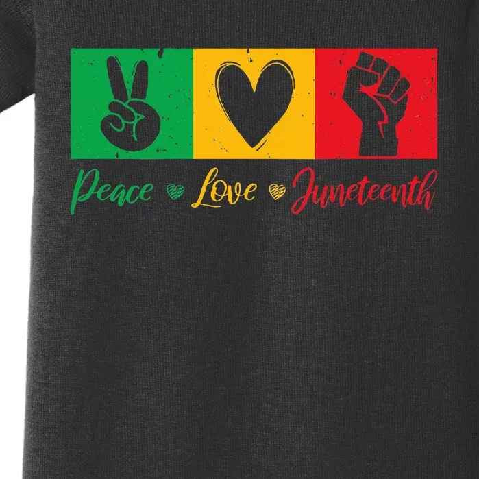 Peace Love Juneteenth Baby Bodysuit