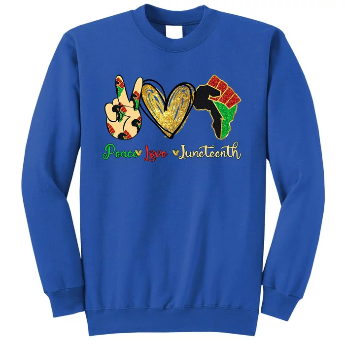 Peace Love Juneteenth Gift Sweatshirt