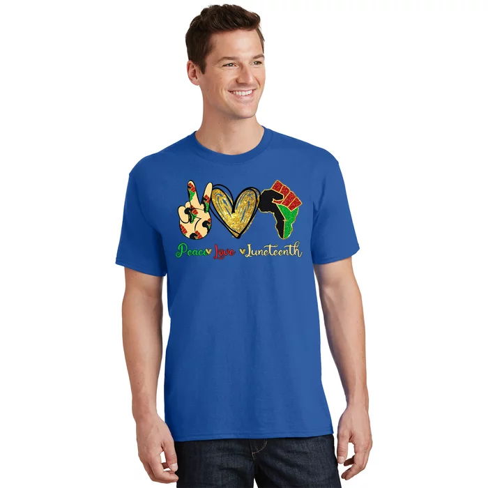 Peace Love Juneteenth Gift T-Shirt