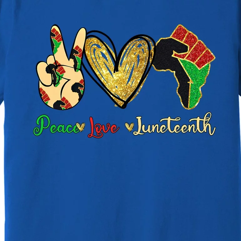 Peace Love Juneteenth Gift Premium T-Shirt