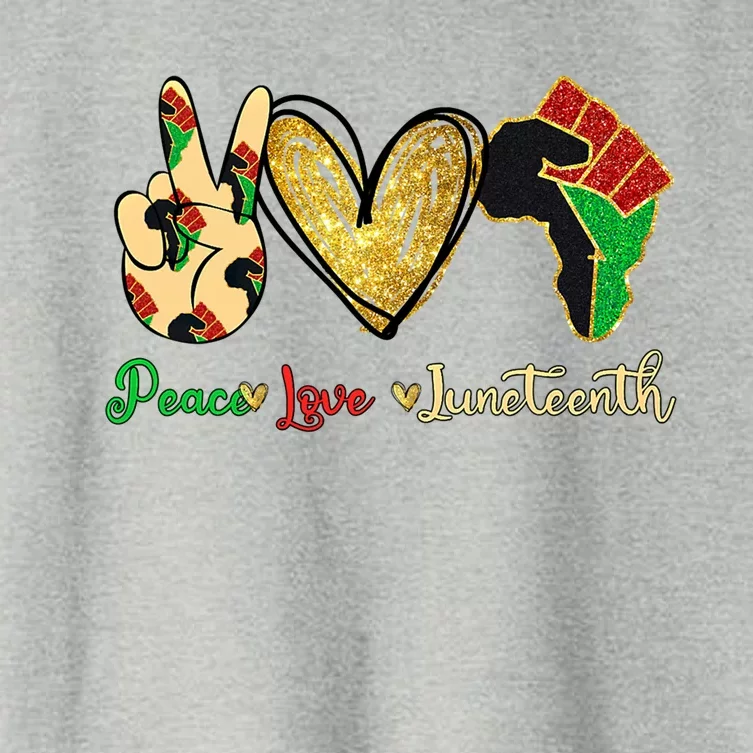 Peace Love Juneteenth Gift Women's Crop Top Tee