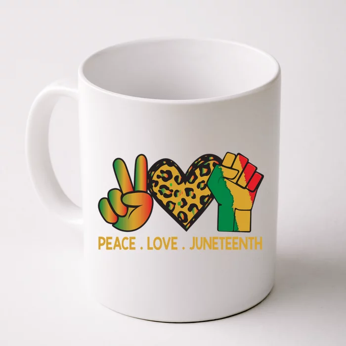 Peace Love Junenth June 19th 1865 Junenth Freedom Day Great Gift Front & Back Coffee Mug